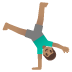 man cartwheeling, medium skin tone